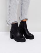 Asos East Chunky Chelsea Boots - Black