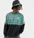 Puma Recycled Polyester Check Sweat In Green Exclusive At Asos - Green