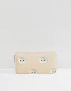 Paul & Joe Sister Cat Print Zip Around Purse - Beige
