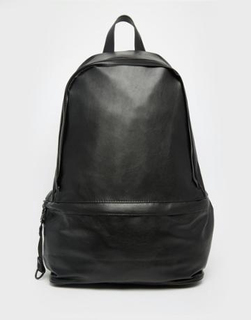 Dark Future Backpack With Zip Details - Black