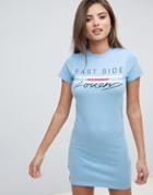 Boohoo East Side T-shirt Dress - Blue