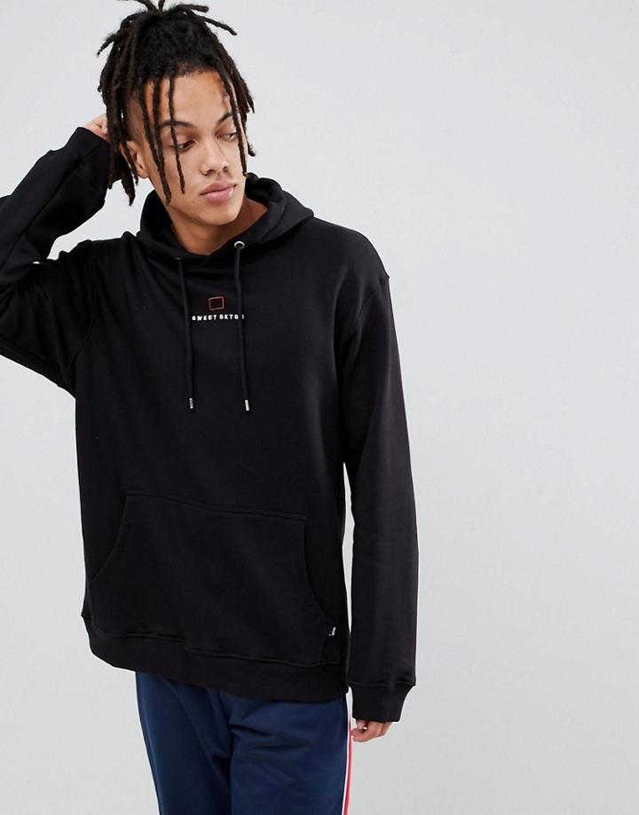 Sweet Sktbs Hoodie With Chest Logo In Black - Black