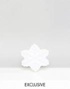 Valery Exclusive Snowflake Glitter Coin Purse - White