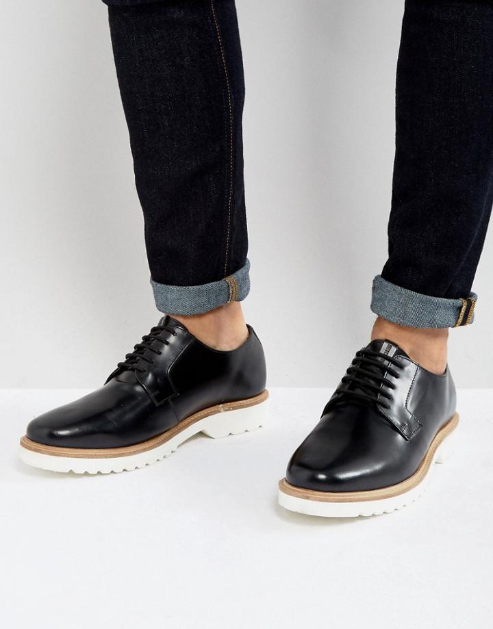 Ben Sherman Hi Shine Derby Shoes - Black