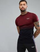 Muscle Monkey Muscle T-shirt In Burgundy Fade - Red
