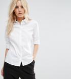 Asos Petite Long Sleeve Shirt - White