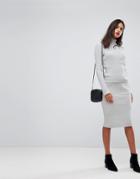 Vero Moda Knitted Tube Skirt - Gray