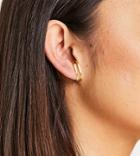 Kingsley Ryan Double Row Illusion Hoop Earrings In Sterling Silver Gold Plate