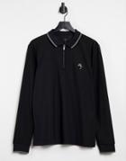 River Island Maison Long Sleeve Slim T-shirt In Black