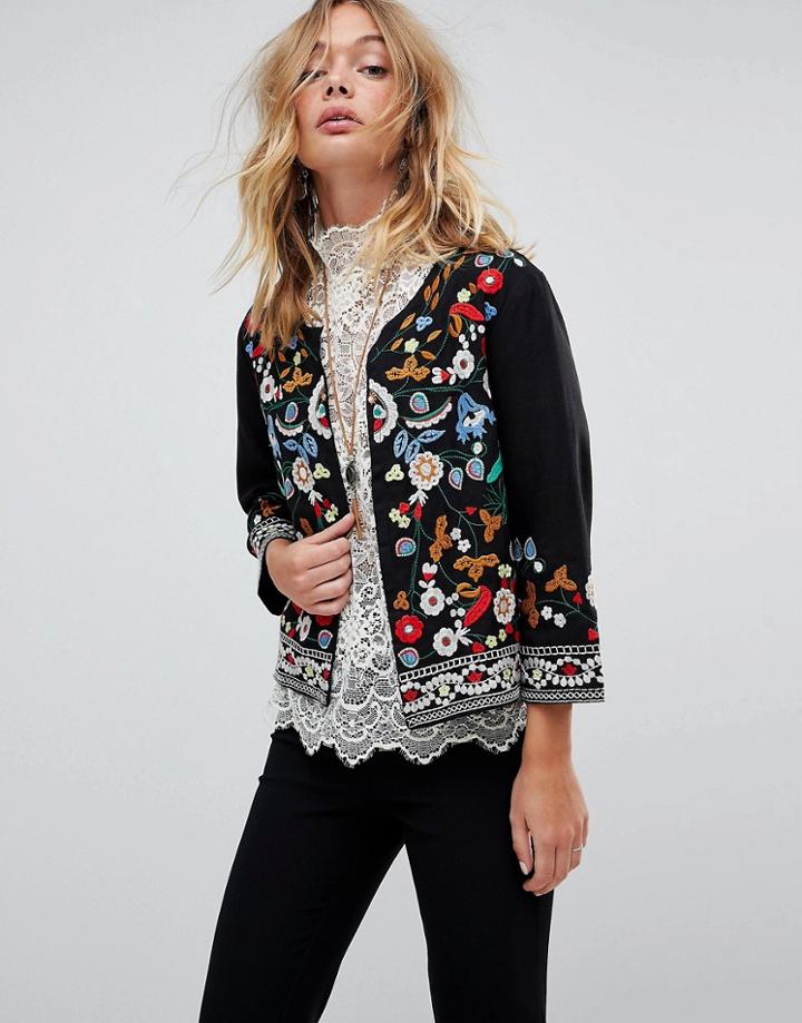 Rd & Koko Embroided Jacket - Black