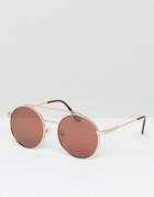 Jeeper Peepers Aviator Sunglasses In Gold - Gold