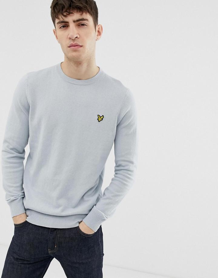 Lyle & Scott Crew Neck Cotton Merino Sweater - Blue