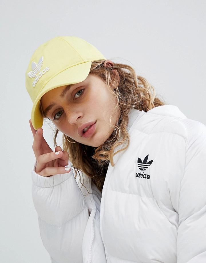 Adidas Originals Trefoil Cap In Yellow - Yellow