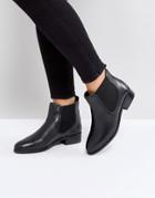 Rule London Leather Flat Chelsea Boot - Black