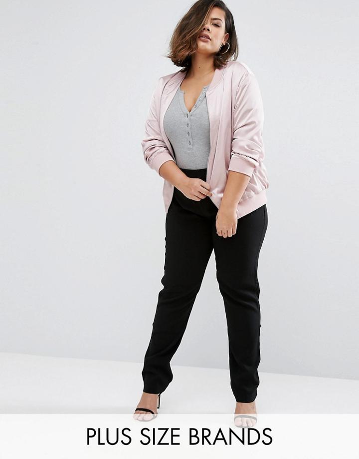 Elvi Plus Cigarette Pants - Black