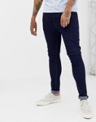 Threadbare Super Skinny Jeans In Indigo Wash - Navy