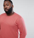 Asos Design Plus Sweatshirt In Red Interest Fabric - Red
