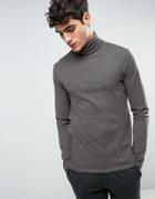 Kiomi Long Sleeve T-shirt With Roll Neck - Green