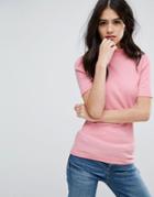 Vila High Neck T-shirt - Pink