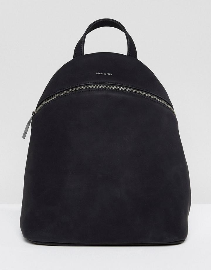 Matt & Nat Aries Black Faux Suede Backpack - Black