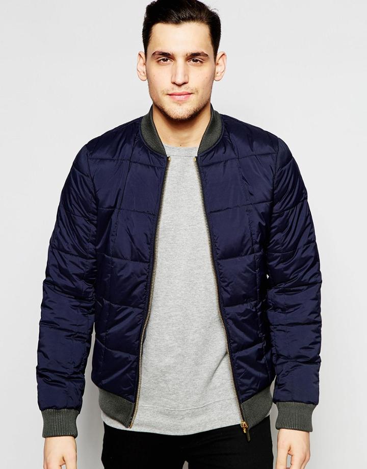 Scotch & Soda Classic Quilted Bomber Jacket - Black