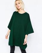 Weekday Sheer Oversize Tunic T-shirt - Green