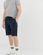 Jack & Jones Originals Jersey Shorts With Vertical Stripe-navy