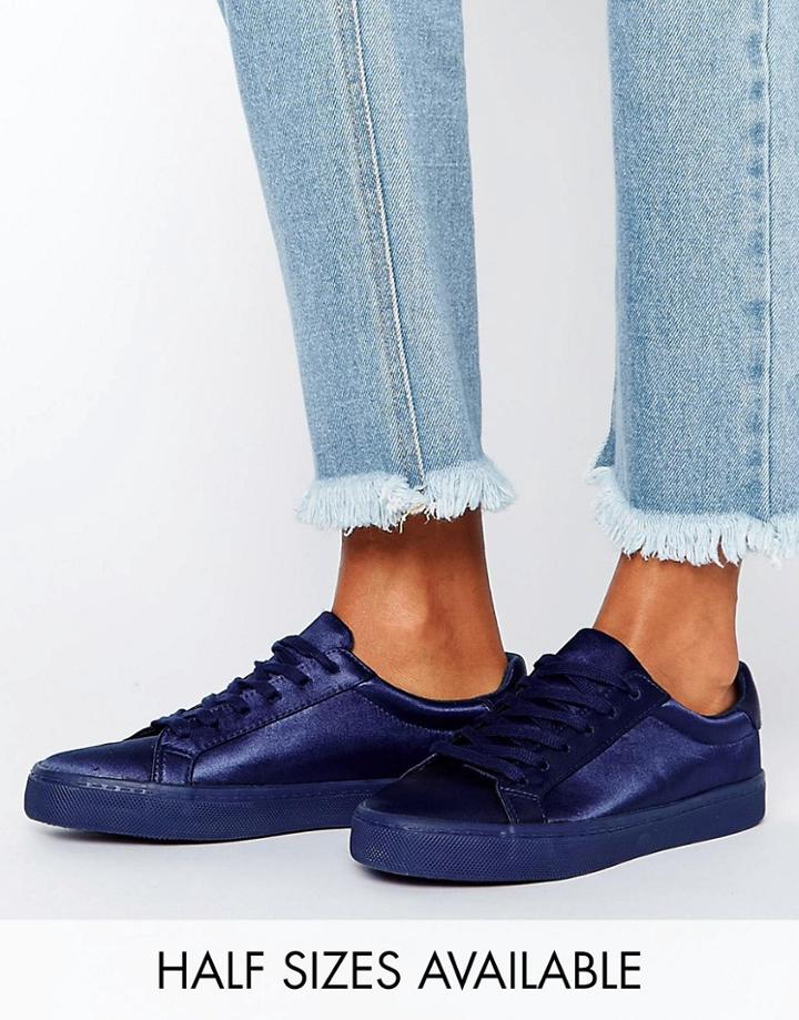 Asos Darey Lace Up Sneakers - Navy