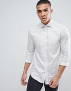 Esprit Slim Fit Shirt With All Over Paisley Shirt - White