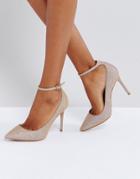 Kg By Kurt Geiger Estha Strap Sparkle Pumps - Pink