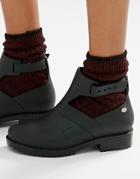 Mel By Melissa Cut Out Flat Boot - Black