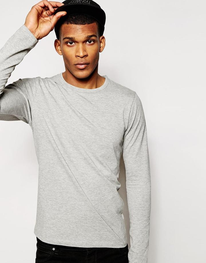 Jack & Jones Long Sleeve T-shirt - Gray