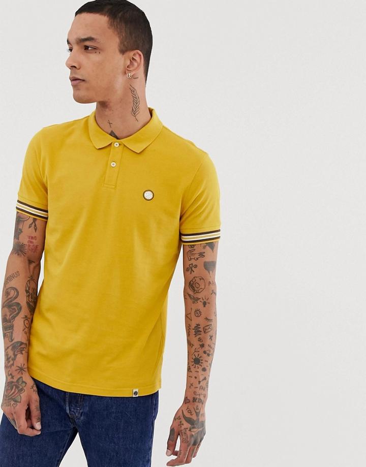 Pretty Green Tipped Cuff Polo In Yellow - Yellow
