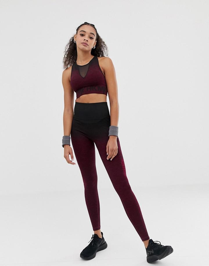 Hunkemoller Hkmx High Waist Seamless Ombre Leggings In Purple - Purple