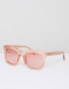 Markus Lupfer Rose Glitter Sunglasses With Rose Tinted Lens - Pink