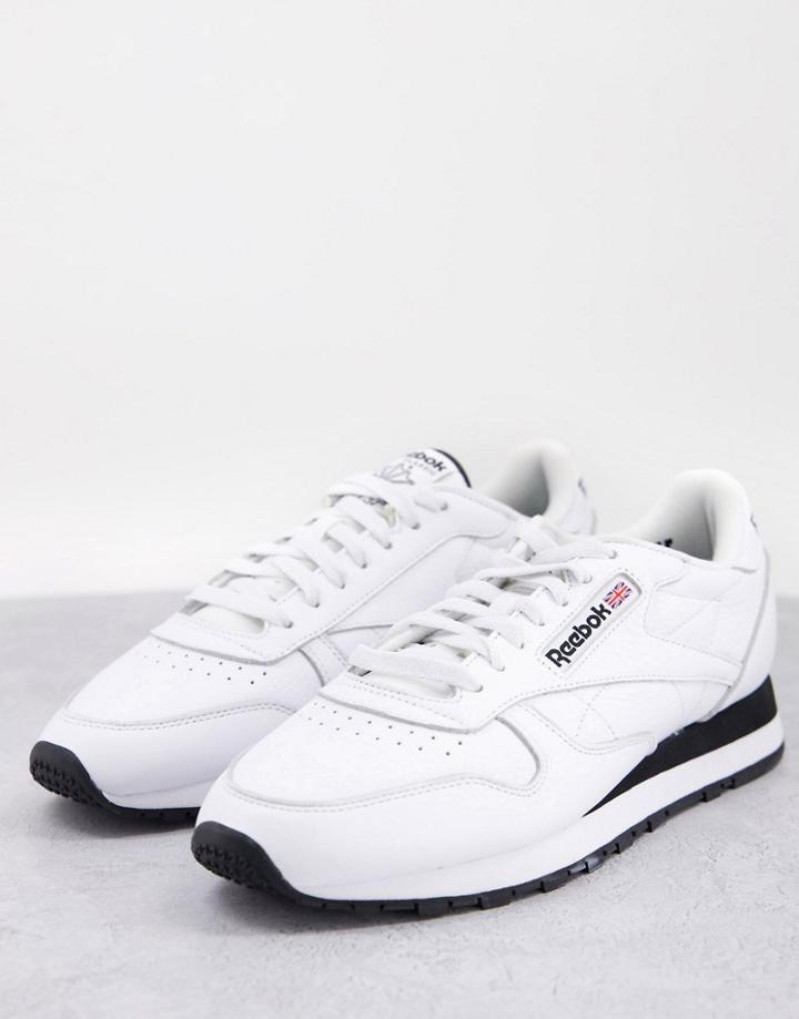 Reebok Classic Leather Sneakers In White And Black