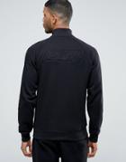 Emporio Armani Zip Thru Sweatshirt With Back Logo - Black