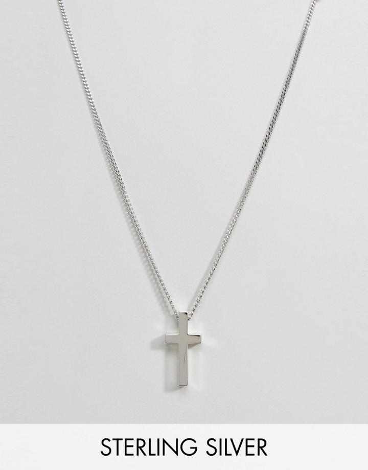 Seven London Sterling Silver Cross Necklace In Silver - Silver