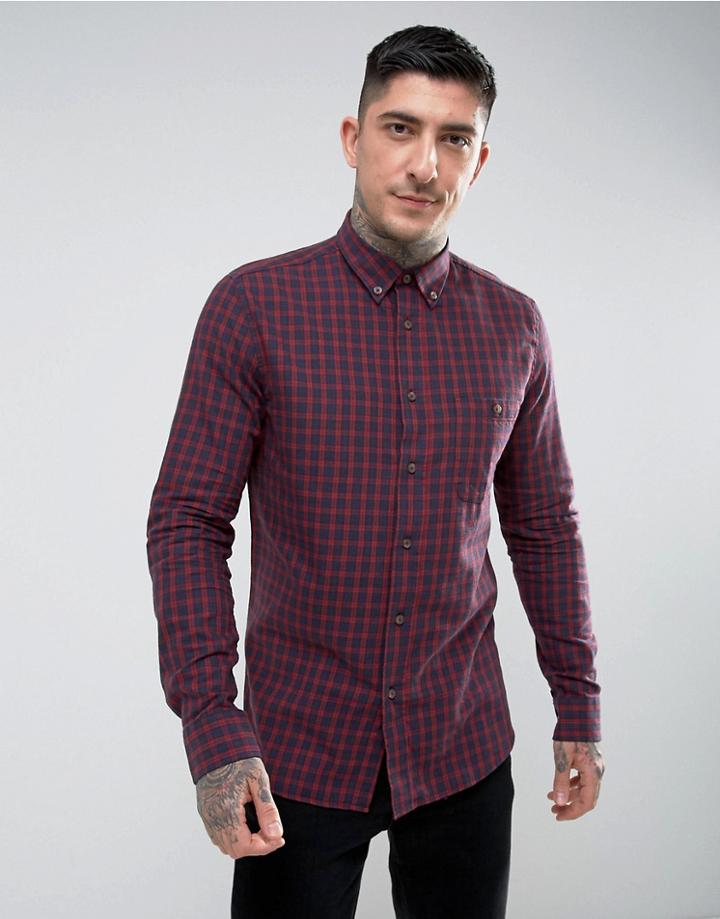 Hymn Vaynor Brushed Check Shirt - Red