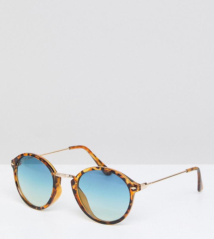 South Beach Round Blue Lens Sunglasses - Multi