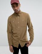 Jack & Jones Vintage Shirt In Slim Fit With Military Pockets - Green