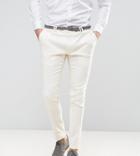 Noak Super Skinny Cropped Pants In Linen - White