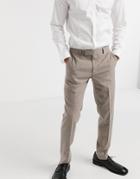 Moss London Suit Pants With Stretch In Light Brown