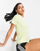 Adidas Running T-shirt In Yellow