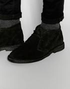 Asos Desert Boots In Suede - Black