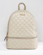 Aldo Quilted Backpack With Zip Around Pocket - Gray