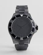 Asos Design Plastic Bracelet Watch In Black - Black