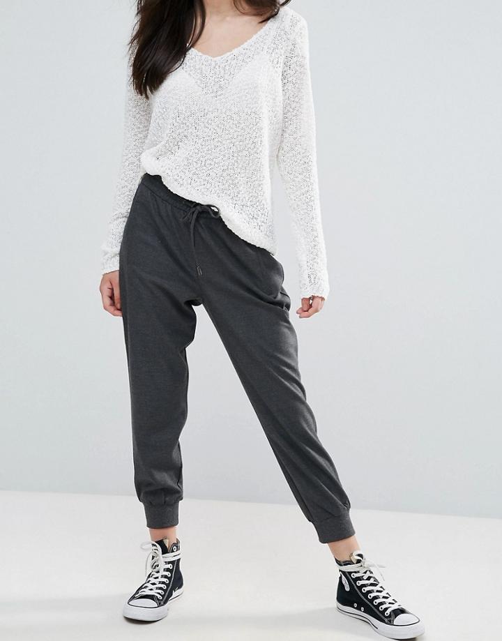 Only Laffi Easy Ribbed Joggers - Gray