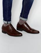Asos Oxford Brogue Shoes In Brown - Brown