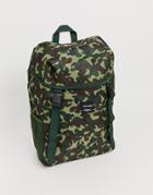 Jack & Jones Backpack In Camo-green